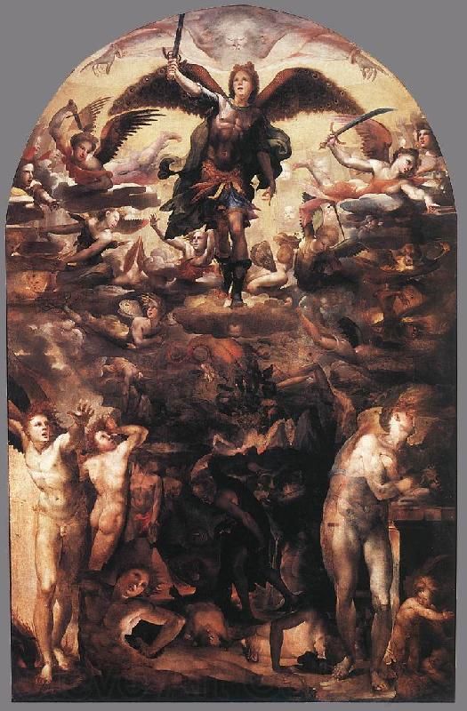 BECCAFUMI, Domenico Fall of the Rebellious Angels gjh Spain oil painting art
